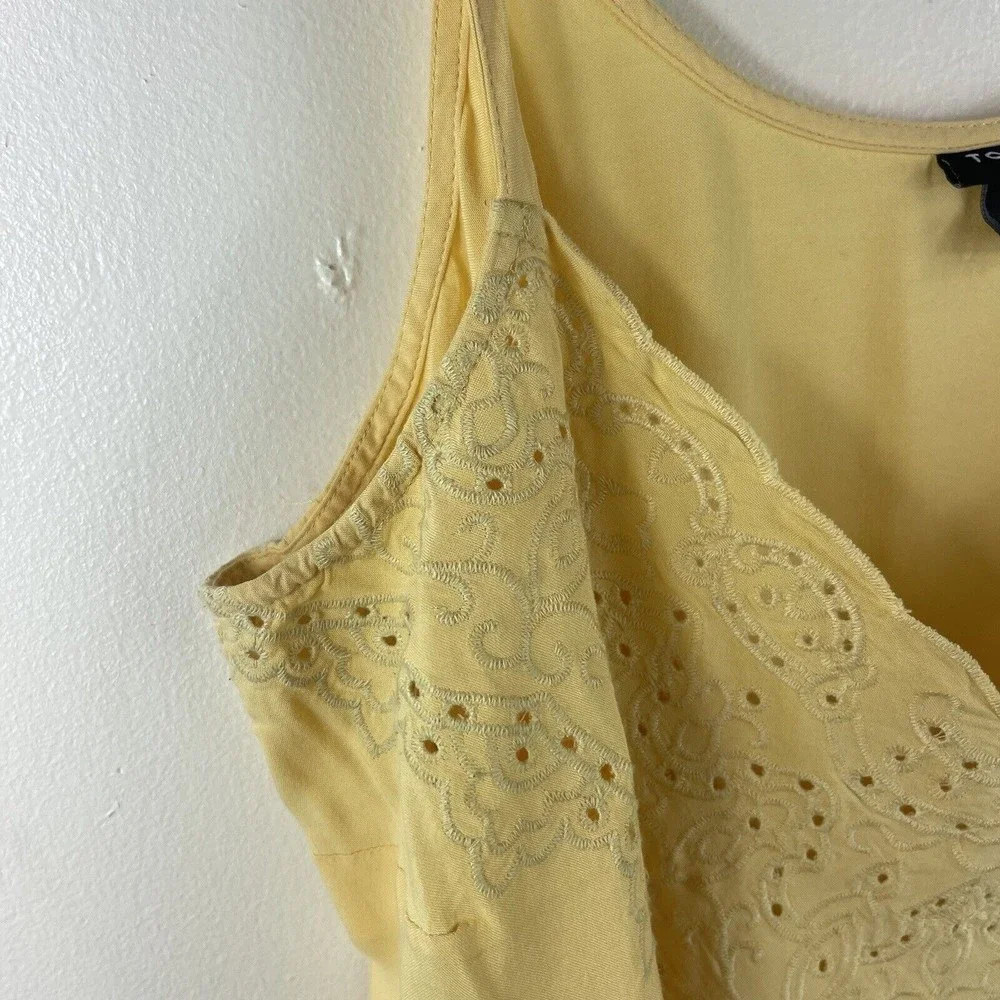 Torrid Soft Yellow Sophie Eyelet Swing Cami Tank‎ Top Plus Size 0 Large - Picture 9 of 13